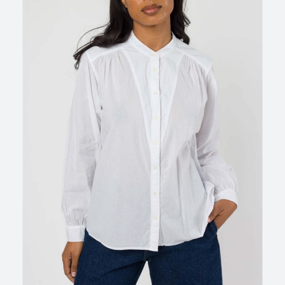 Xirena Poe Shirt In White Poplin Cotton S
